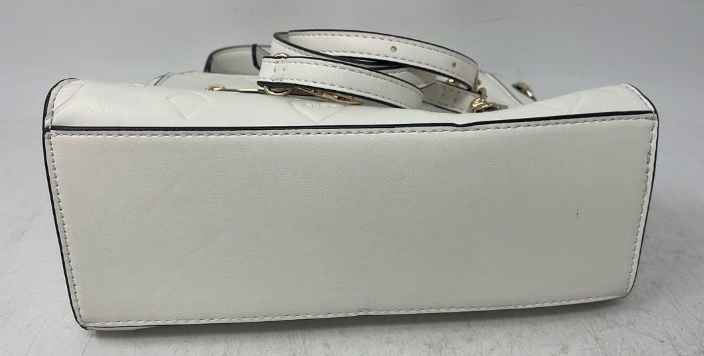 Aldo White Embossed Crossbody Clutch Bag with Detachable Strap