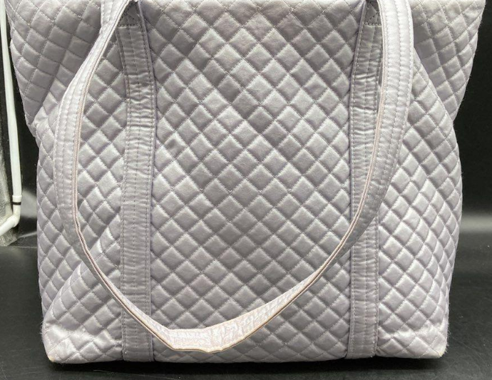 Vera Bradley Pale Lavender Quilted Tote Bag with Ladybug Print Interior
