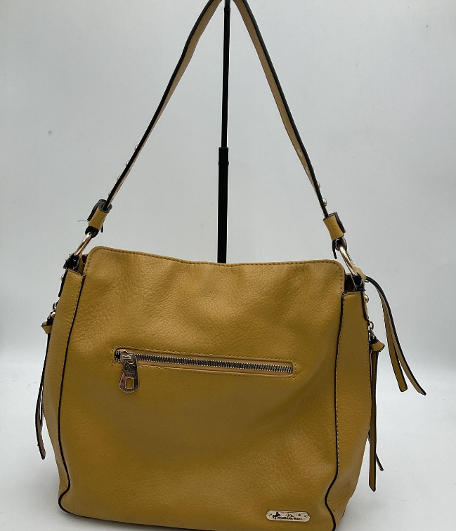 Montana West Mustard Yellow Studded Hobo Shoulder Bag
