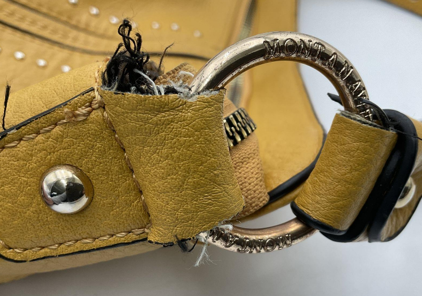 Montana West Mustard Yellow Studded Hobo Shoulder Bag
