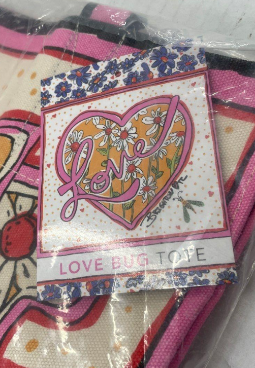 Brighton Fashionista Love Bug Floral Heart Tote Bag