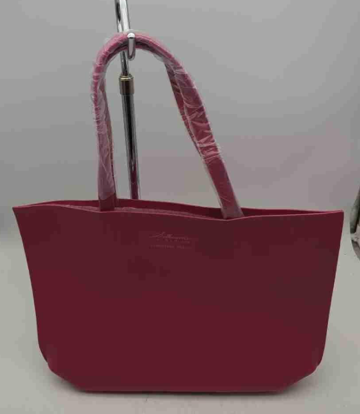 (SOLD) Salvatore Ferragamo Pink Leather Tote Bag Made in Italy