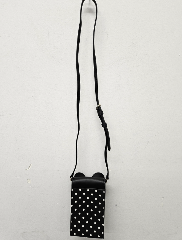 Disney x Kate Spade Minnie Mouse Crossbody Bag Black Polka Dot Red Bow Novelty Leather Purse