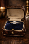 Sterling Silver Princess Cut Diamond Solitaire Ring 1ct Tested Stone