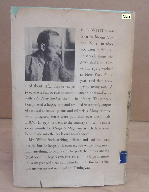 Vintage Stuart Little E. B. White Hardcover with Dust Jacket Illustrated by Garth Williams