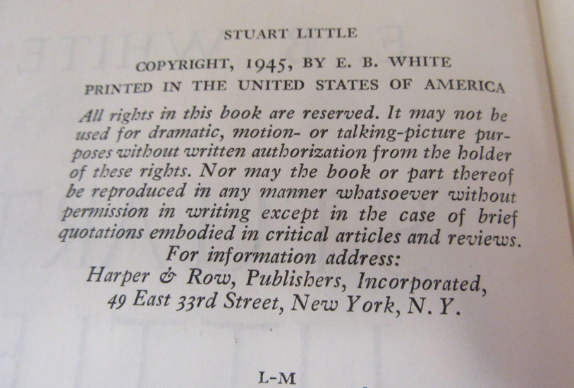 Vintage Stuart Little E. B. White Hardcover with Dust Jacket Illustrated by Garth Williams