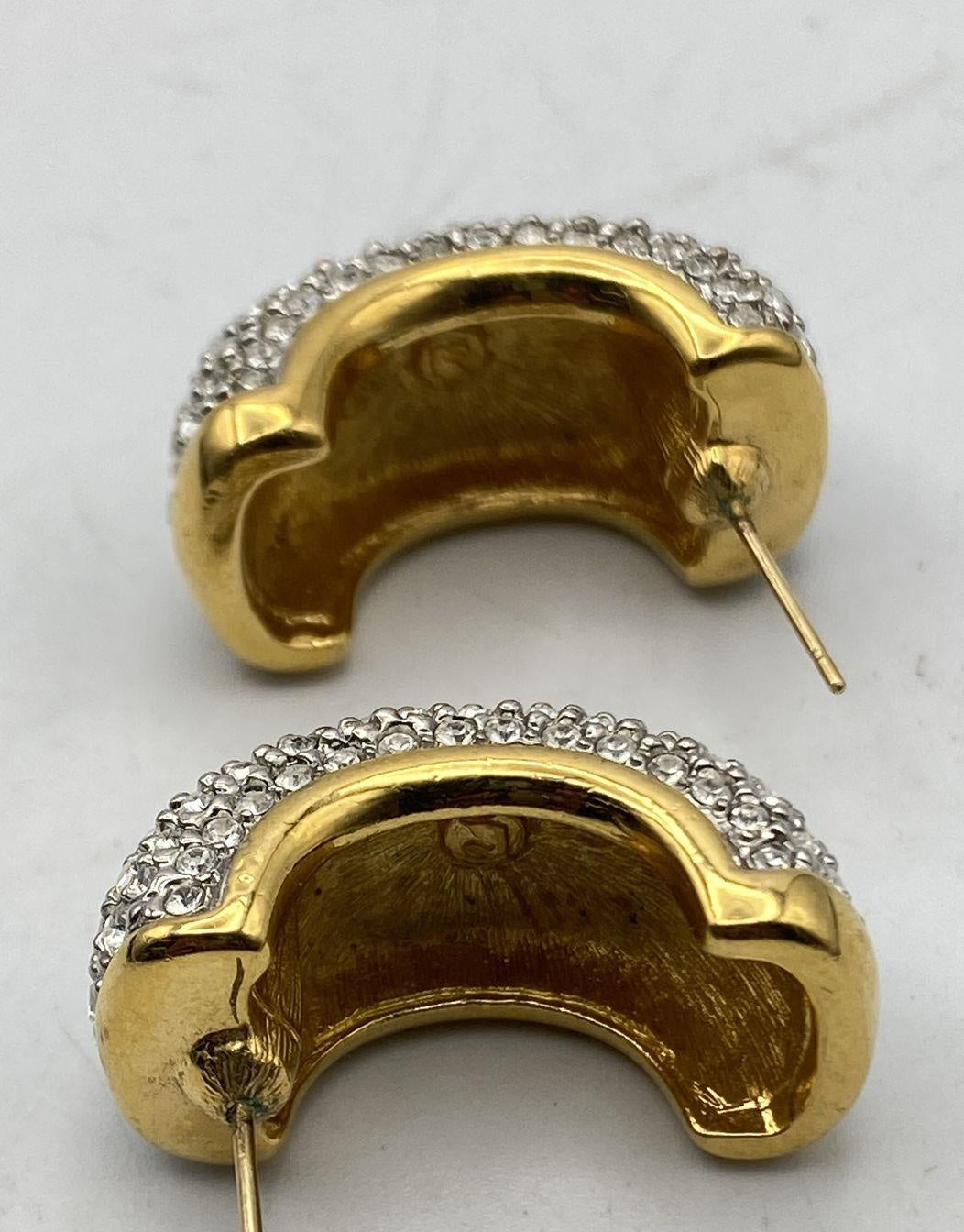 Swarovski Crystal Gold Tone Fashion Earrings