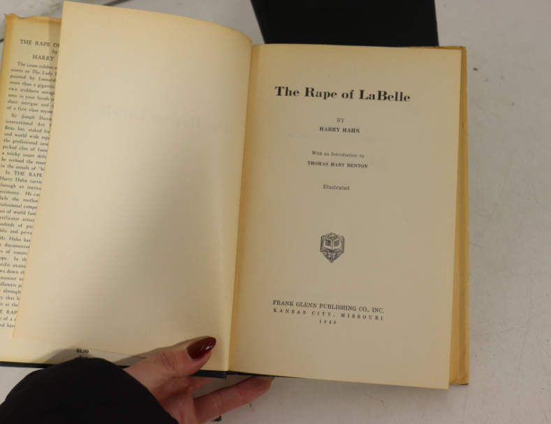 Hahn Harry The Rape of LaBelle 1946 First Edition Frank Glenn Publishing Hardcover Illustrated with Dust Jacket