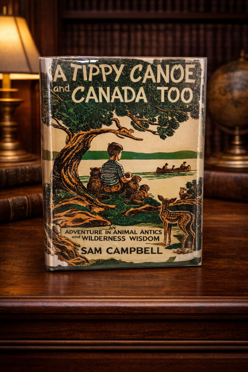 A Tippy Canoe and Canada Too Sam Campbell 1946 First Edition Signed Hardcover DJ