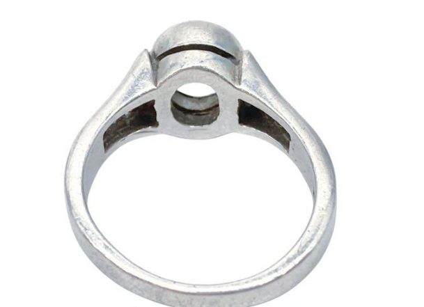 Sterling Silver 925 Blue Topaz Gemstone Ring | Open Work Band Size 6