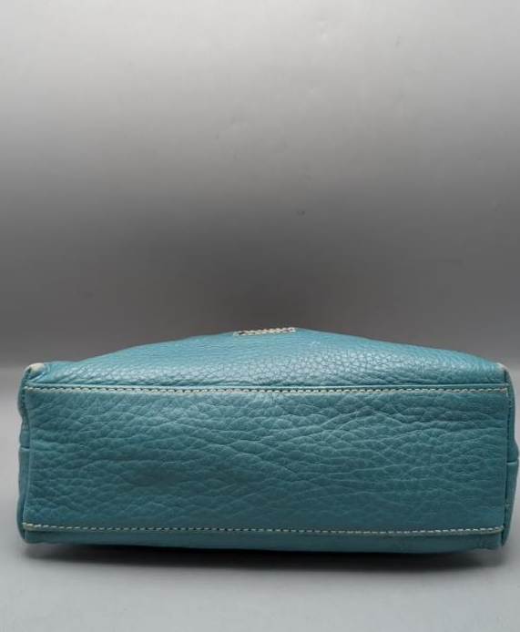 Dooney and Bourke Small Dillen Satchel | Teal Pebbled Leather Crossbody Bag with Strap and Dust Bag