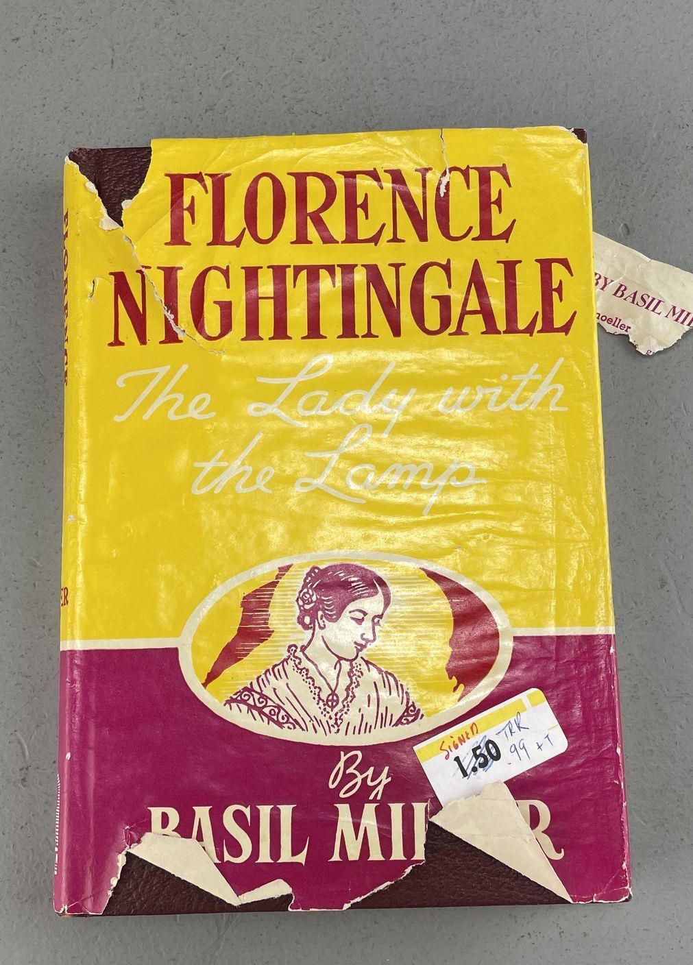 Florence Nightingale: The Lady with the Lamp by Basil Miller | Signed 1947 Hardcover with Dust Jacket