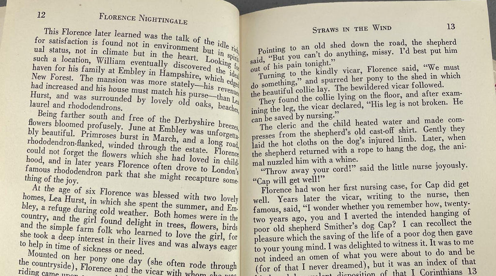 Florence Nightingale: The Lady with the Lamp by Basil Miller | Signed 1947 Hardcover with Dust Jacket