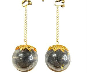 Vintage Style Gold Tone Clip-On Dangle Earrings with Large Clear Crystal Spheres