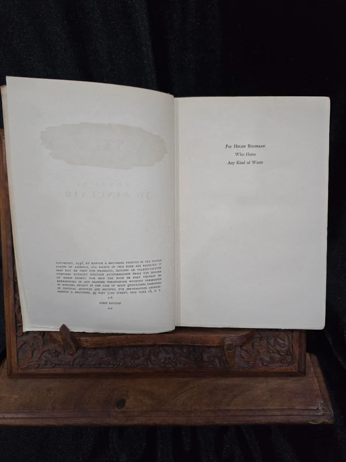 Wasteland by Jo Sinclair 1946 First Edition First Printing Hardcover, Harper & Brothers Literary Fiction