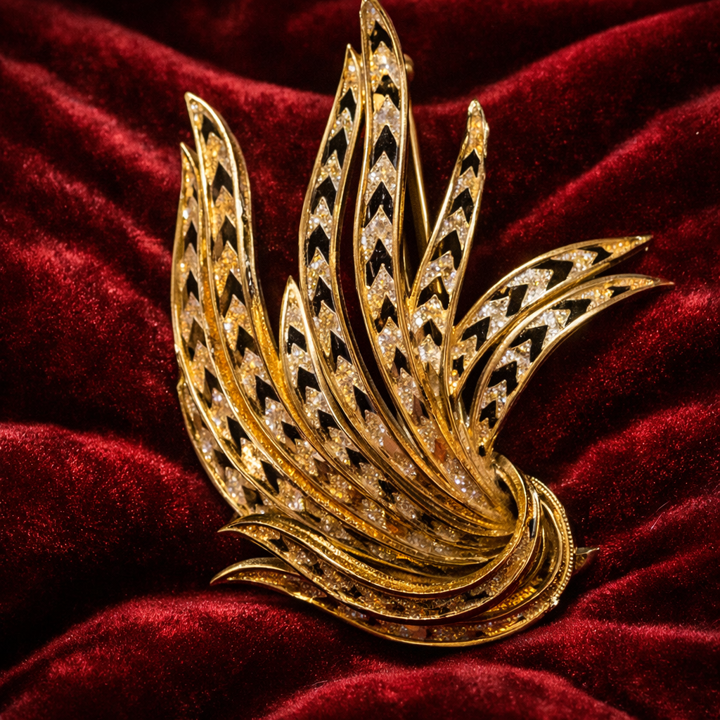 Vintage Monet Gold Tone Wheat Sheaf Brooch, Textured Spray Statement Pin
