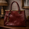Vintage Wilsons Leather Maroon Frame Top Handle Shoulder Bag Genuine Leather Structured Purse