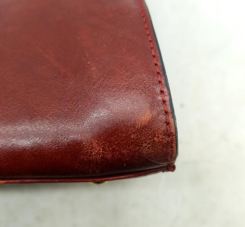 Vintage Wilsons Leather Maroon Frame Top Handle Shoulder Bag Genuine Leather Structured Purse