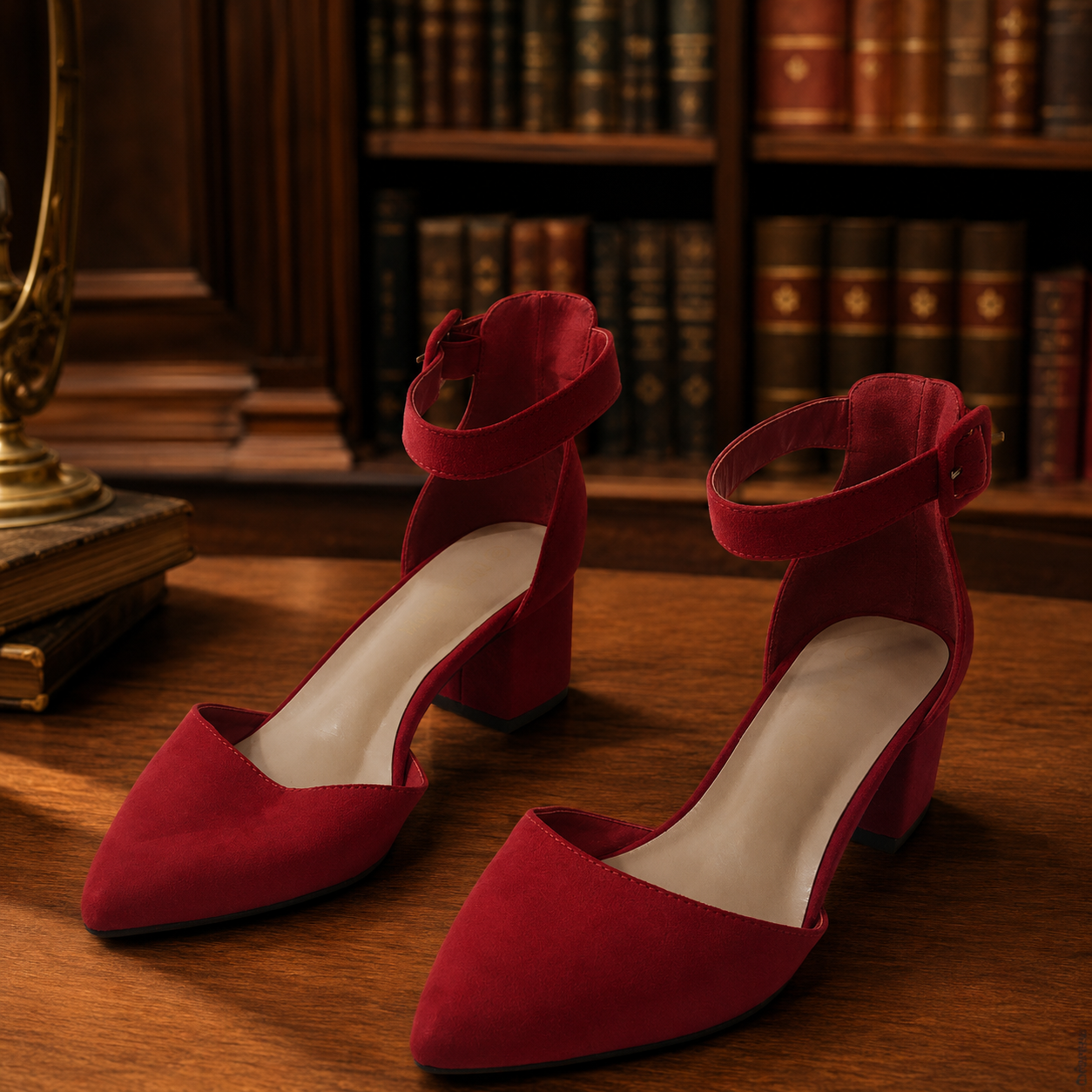 Size 8 Women's Dream Pairs Red Block Heels
