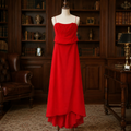Bella Formals by Venus Red Strapless Formal Dress - Size 12