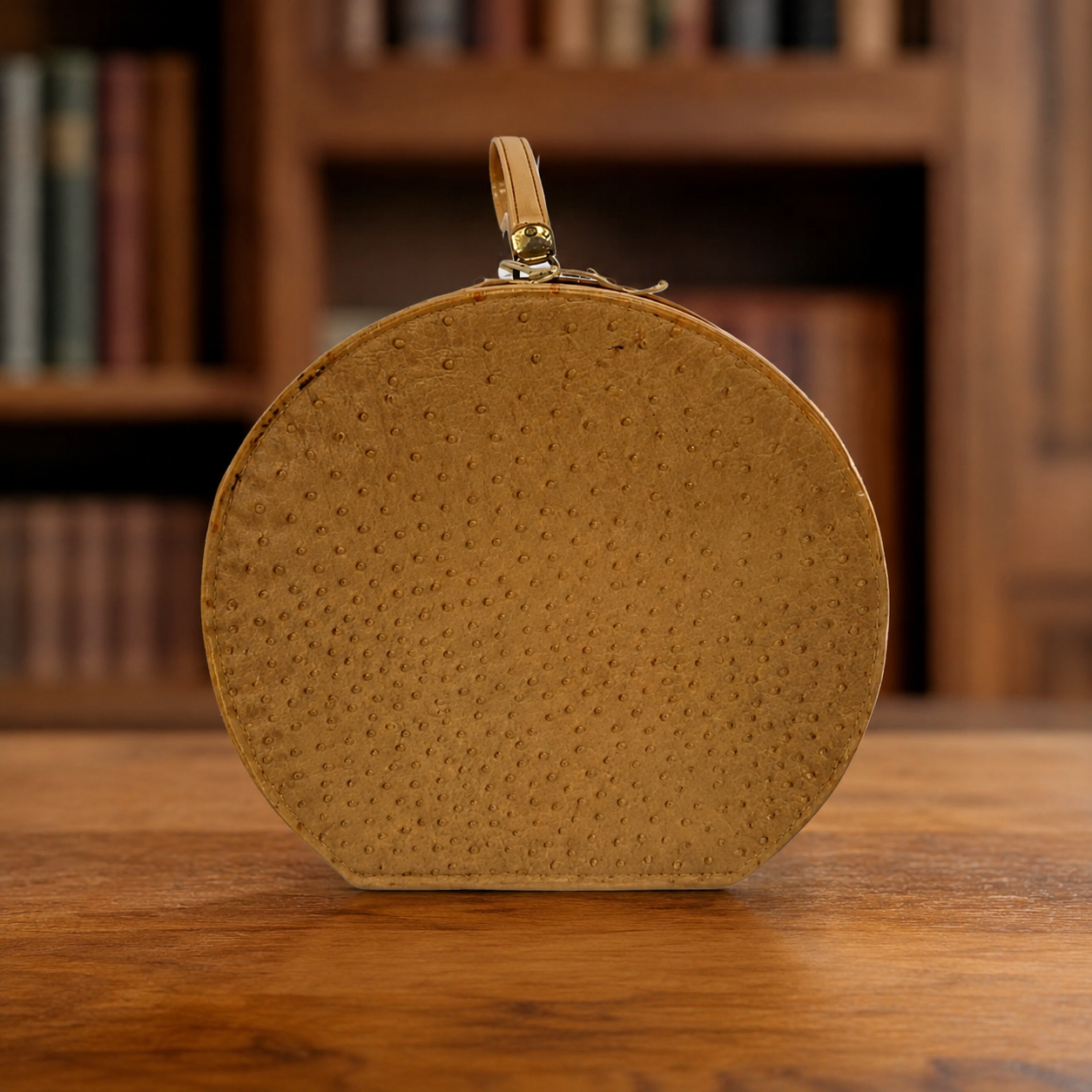 Tan Ostrich Travel Bag