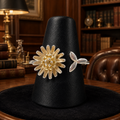 925 Silver Sunflower Ring Size 7.5