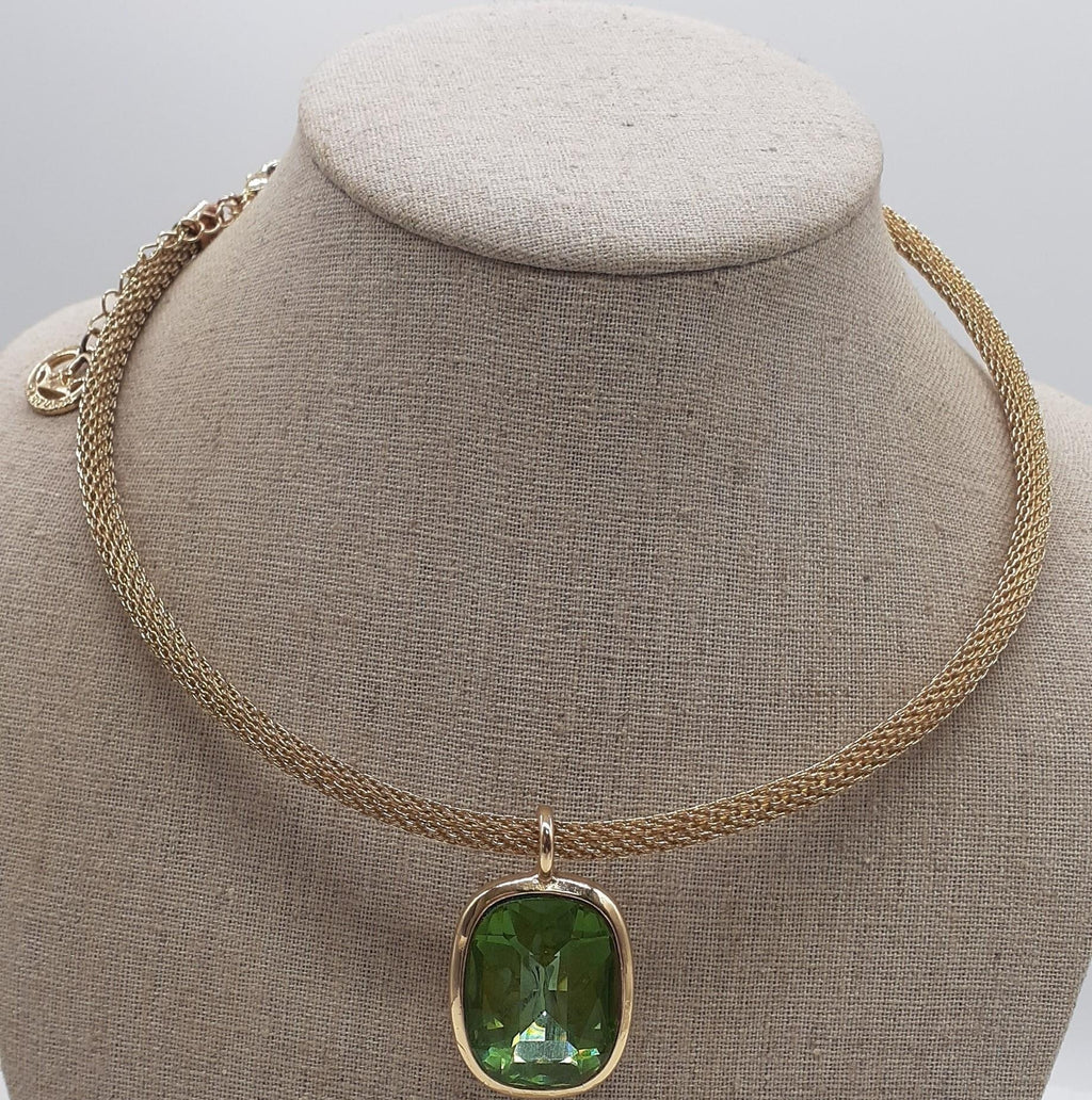 Crown Trifari Faux Stone Necklace 18"