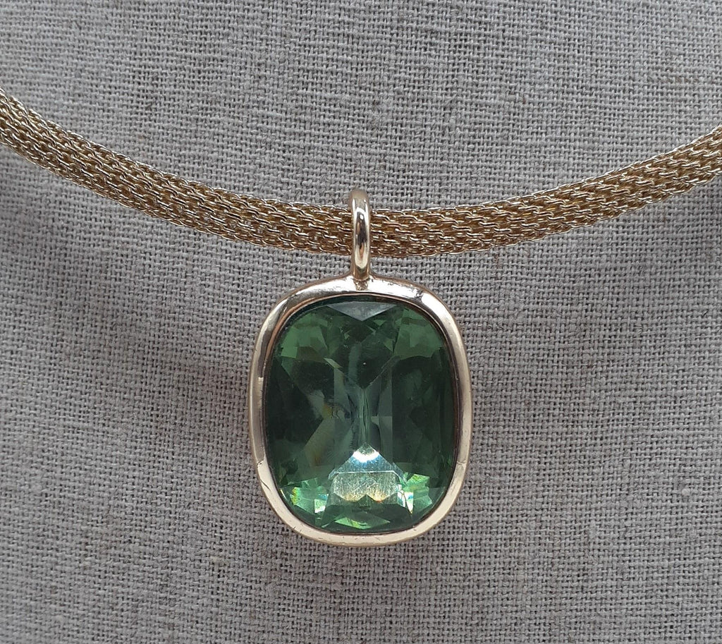 Crown Trifari Faux Stone Necklace 18"