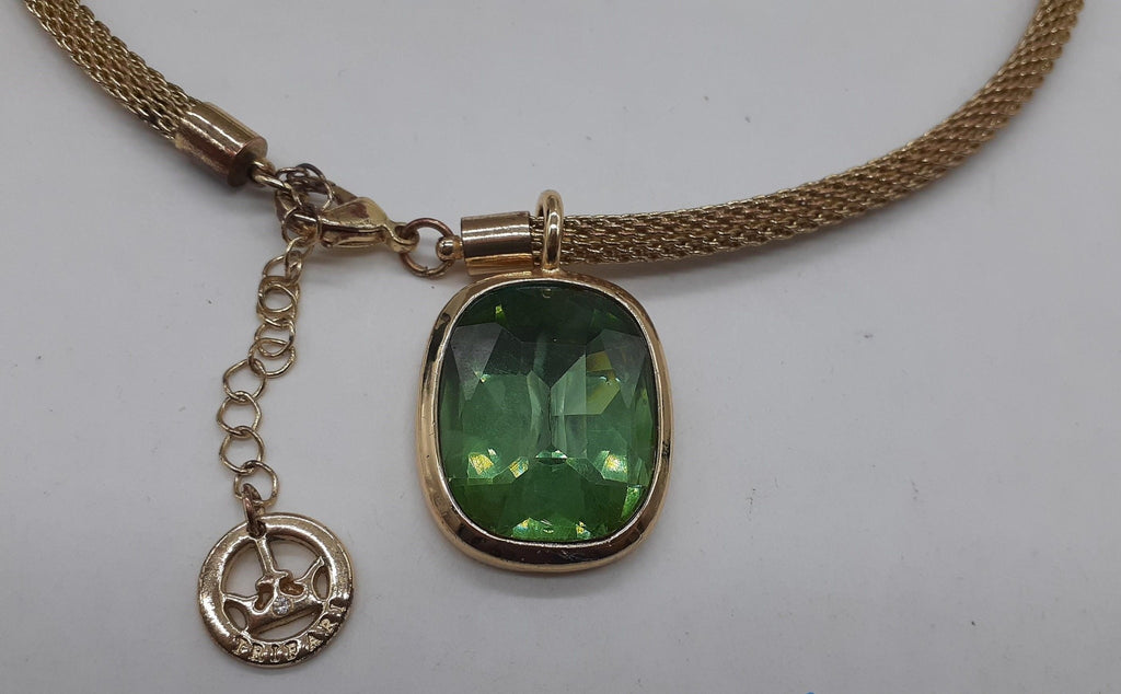 Crown Trifari Faux Stone Necklace 18"