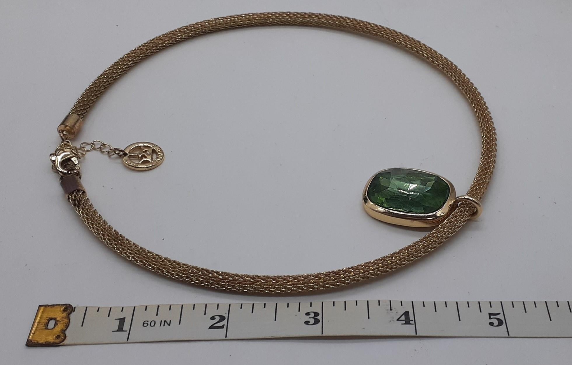 Crown Trifari Faux Stone Necklace 18"