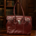McKleinUSA Burgundy Leather Laptop Tote Bag | Professional Lock Closure Briefcase Shoulder Bag