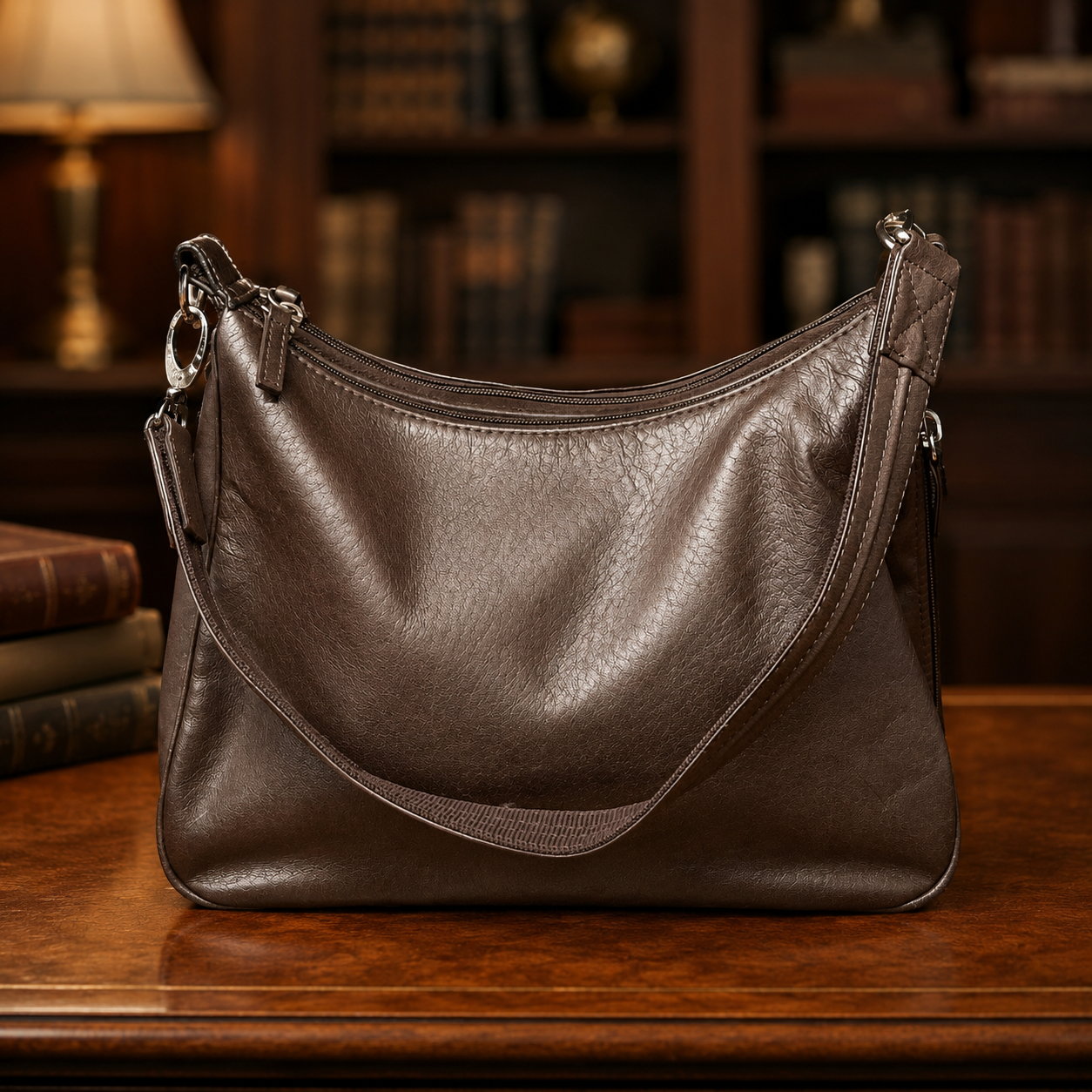 Gun Tote'n Mamas Brown Leather Concealed Carry CCW Shoulder Crossbody Bag Purse