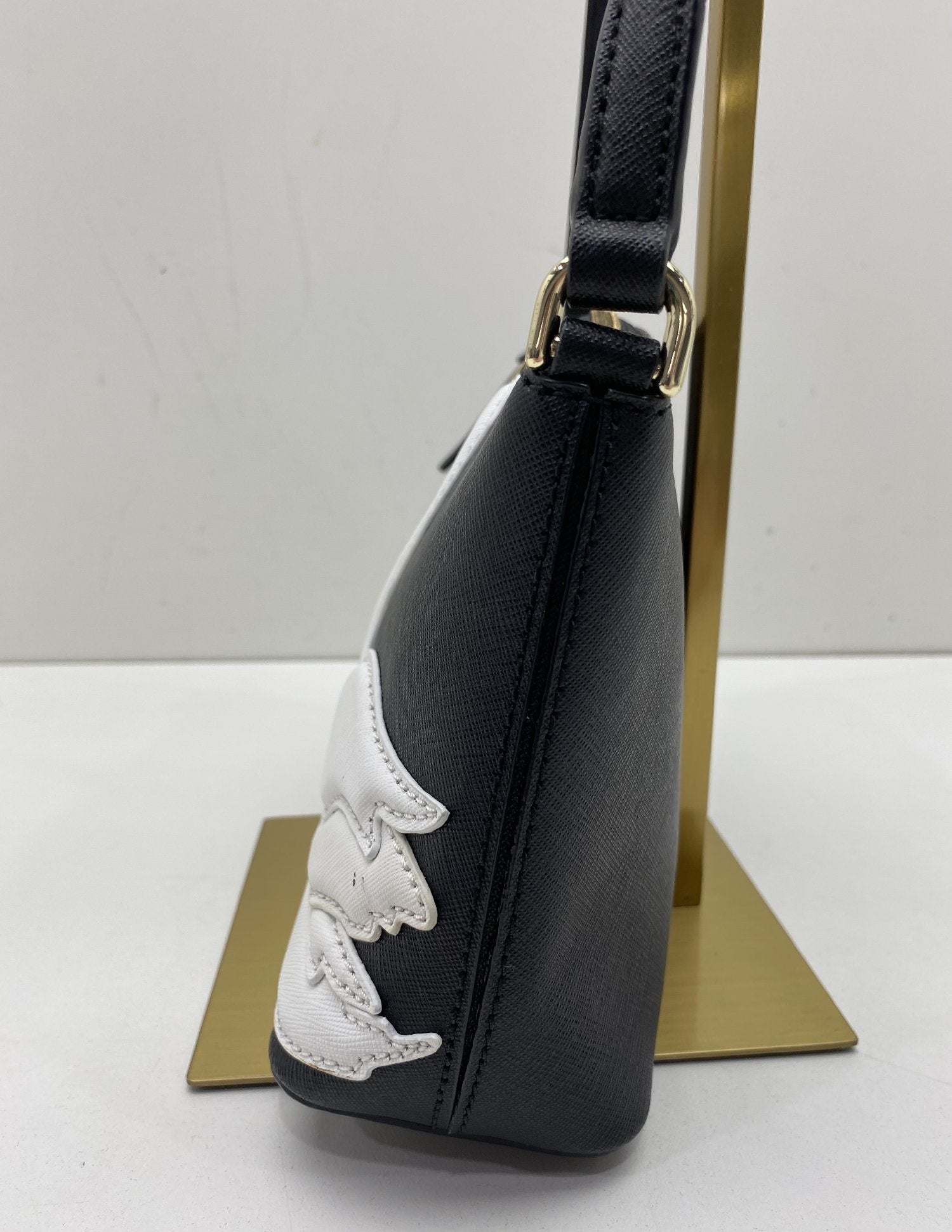 Kate Spade Women’s Crossbody Bag Black with White Swan Appliqué