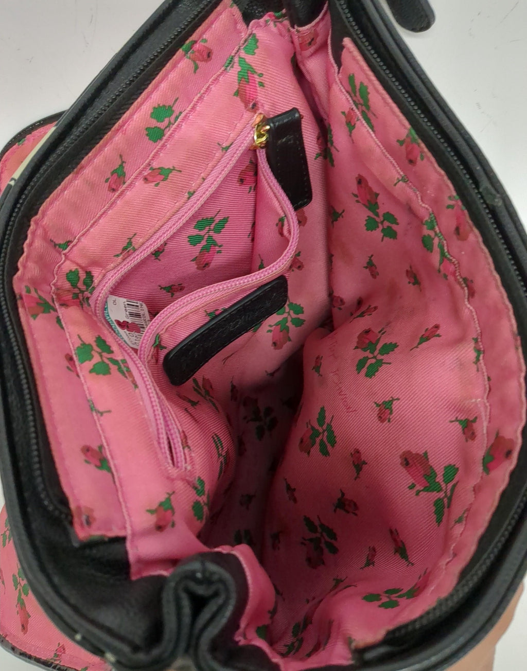 Betsey Johnson Black Polka Dot Shoulder Bag with Chain Strap