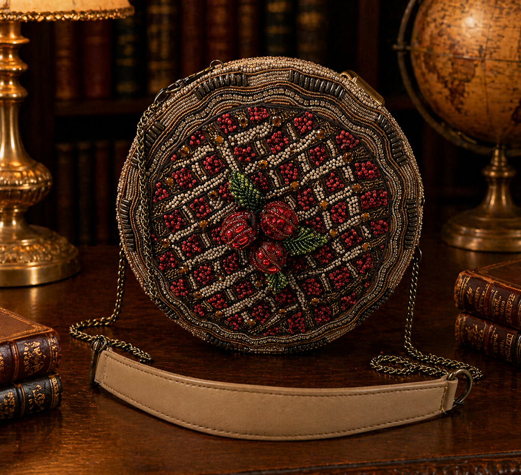 Mary Frances Retired Cherry Pie Beaded Collector Clutch | Embellished Statement Evening Handbag