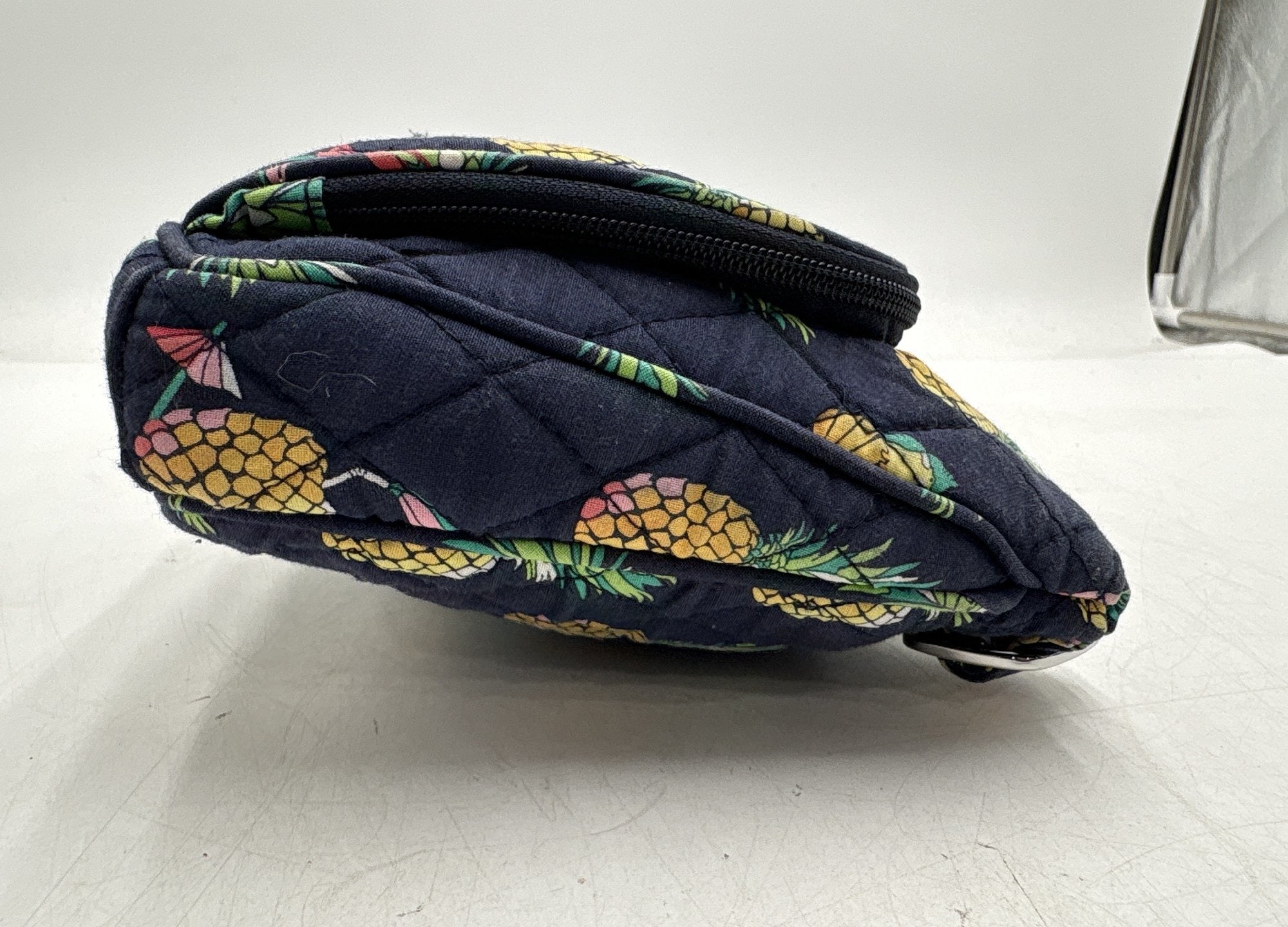 Vera Bradley Pineapple Print Quilted Shoulder Bag | Navy Tropical Handbag
