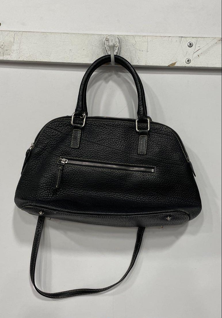 Dooney and Bourke Black Pebbled Leather Shoulder Bag | Classic Satchel Handbag