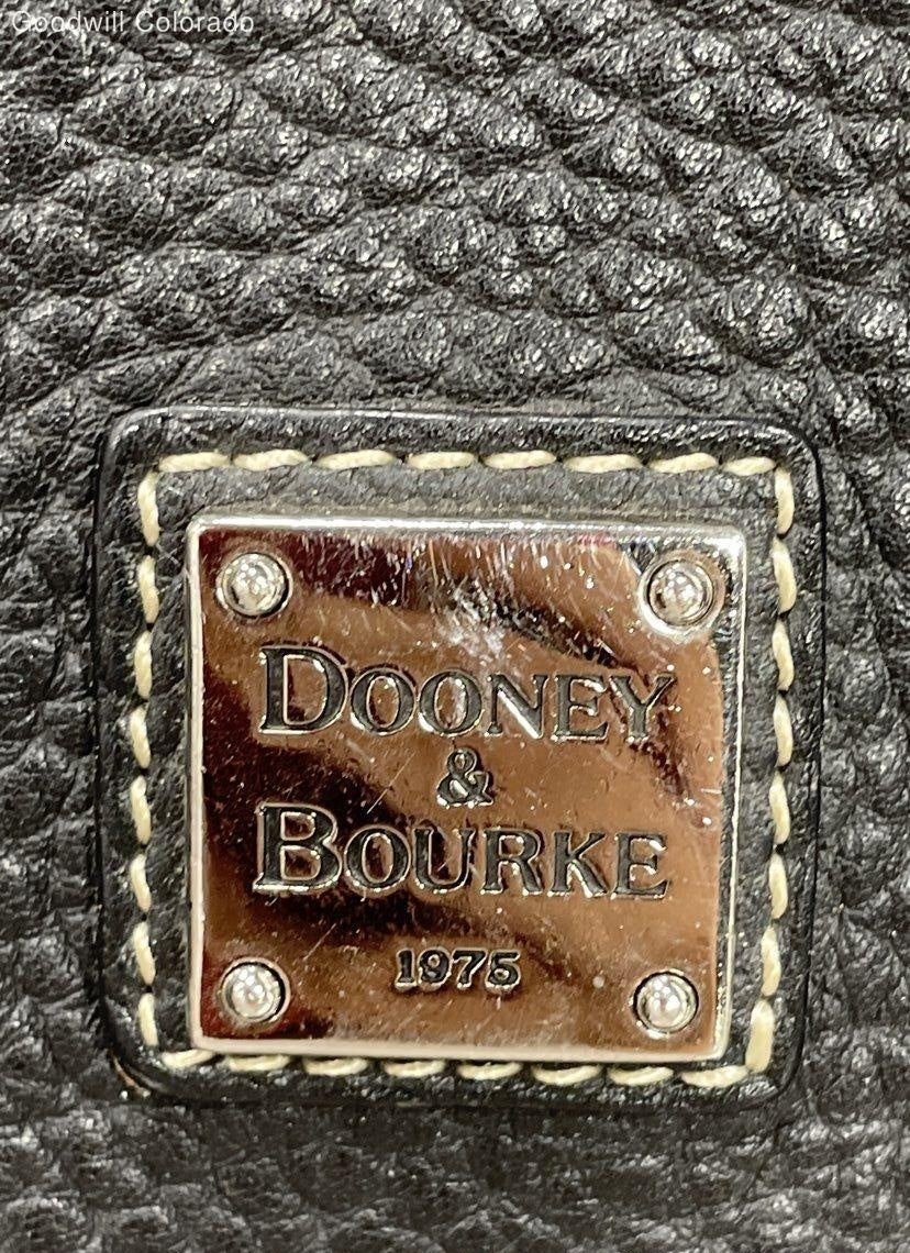 Dooney and Bourke Black Pebbled Leather Shoulder Bag | Classic Satchel Handbag