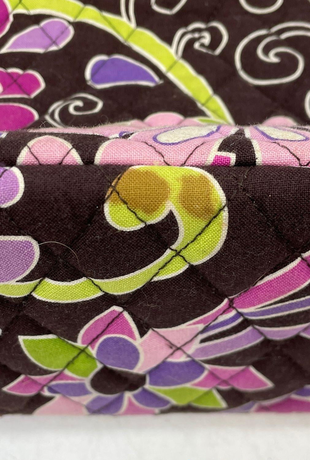 Vera Bradley Floral Quilted Shoulder Bag with Matching Wallet