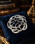 Sarah Coventry Tailored Swirl Brooch 1962 | Silver Tone Abstract Loop Pin