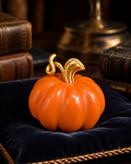 Gold Tone Orange Pumpkin Brooch | Autumn Harvest Statement Pin