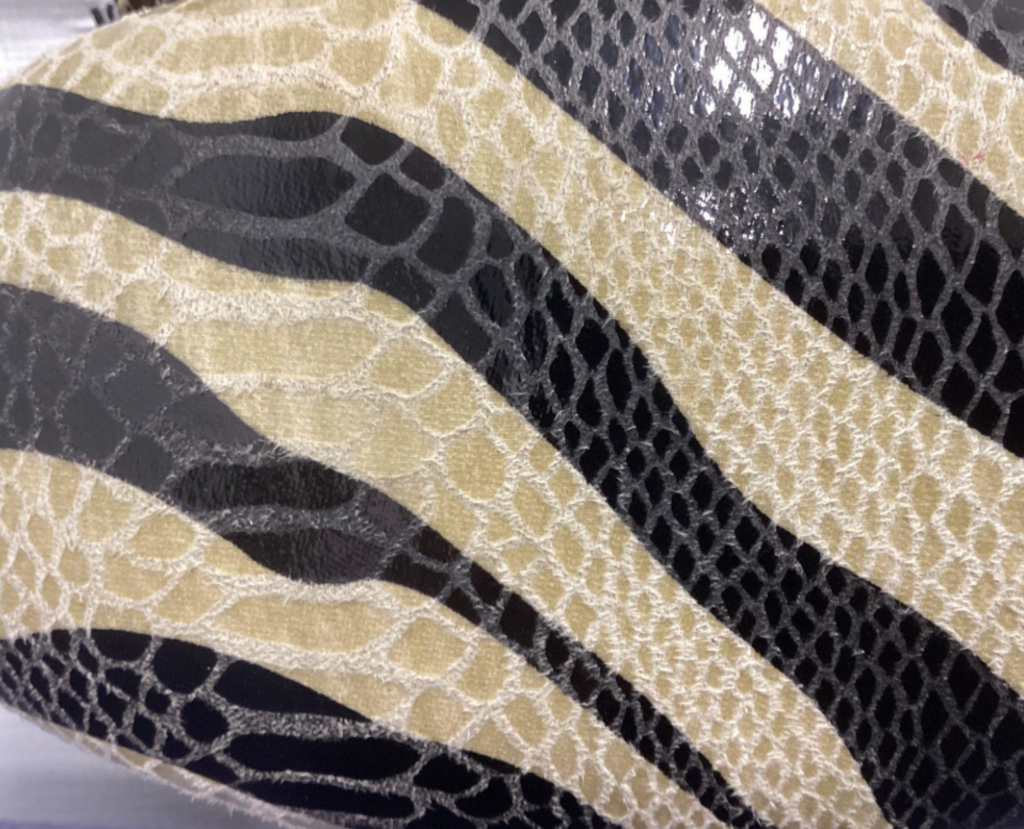 Mary Frances Zebra Beaded Clutch with Chain Strap | Retired Black White Statement Evening Bag