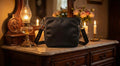 Gun Tote’n Mamas Black Leather Crossbody Bag Compact Zip Purse With Adjustable Strap