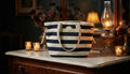 Dooney and Bourke Sullivan Tote Nautical Striped Shopper Bag With Braided Straps