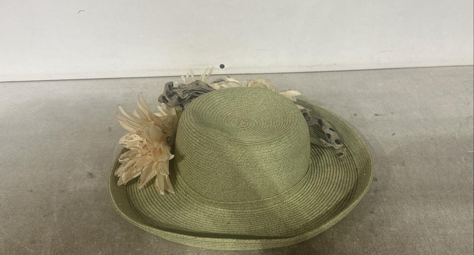 San Diego Hat Company Green Hat with Floral Band
