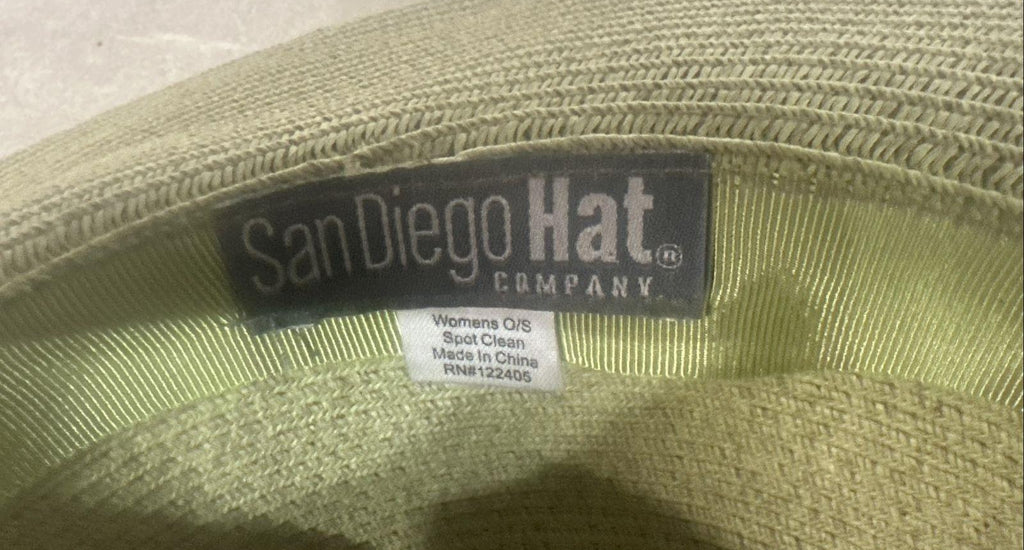 San Diego Hat Company Green Hat with Floral Band