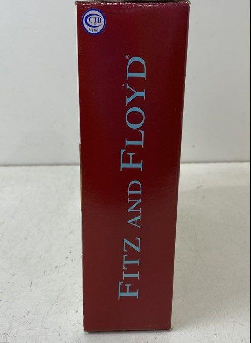 Fitz and Floyd Essentials Hand-Painted Santa Canapé Plate in Box