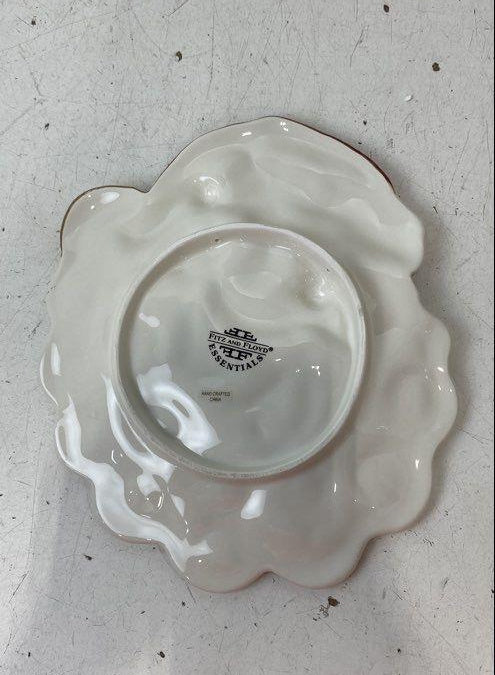 Fitz and Floyd Essentials Hand-Painted Santa Canapé Plate in Box