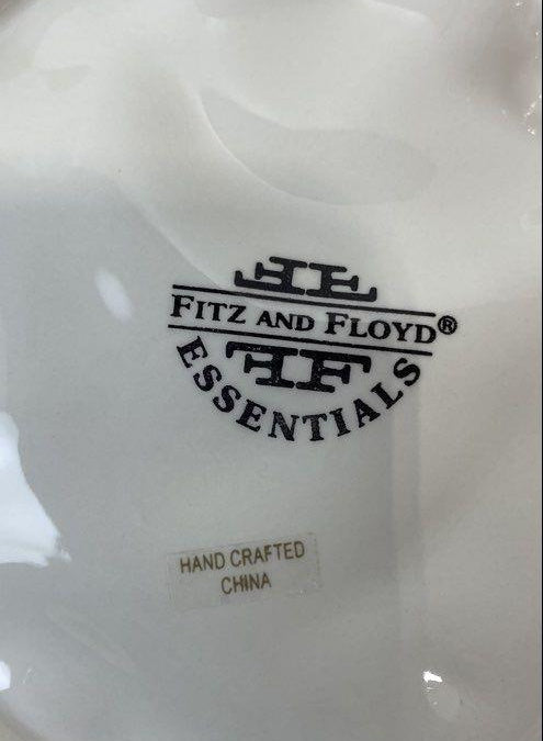 Fitz and Floyd Essentials Hand-Painted Santa Canapé Plate in Box