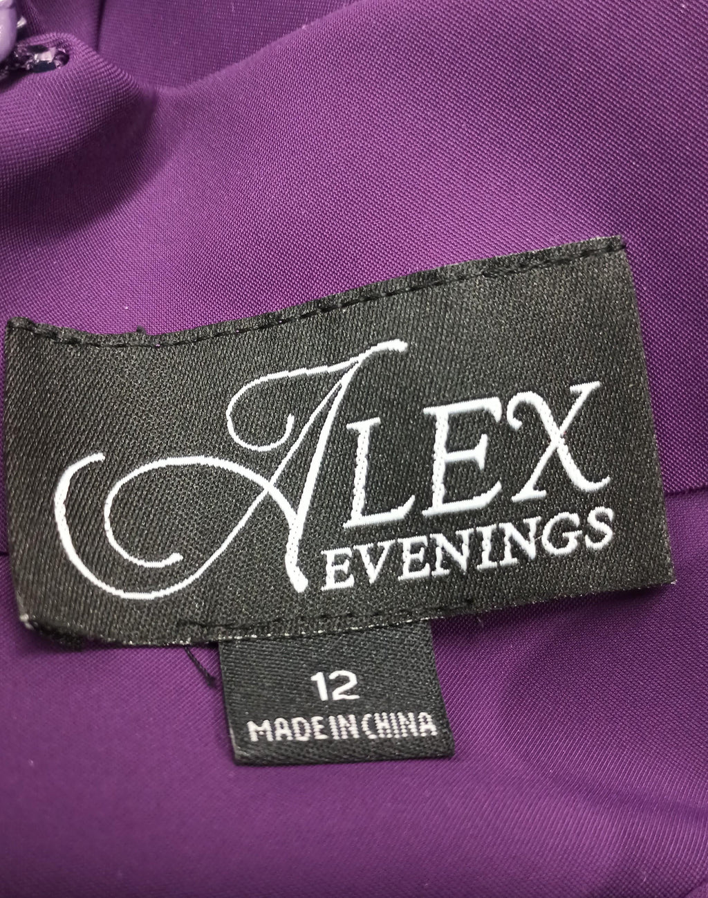 Alex Evenings Women's Purple Sleeveless Dress - Size 12